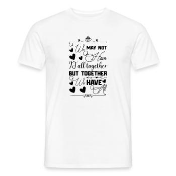 Réunion de famille Nous n’avons peut-être pas tout - T-shirt homme - blanc - Devant - AI Model Male 178 dark (178cm)