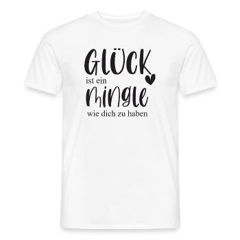 Mingle Single Freundschaft Plus Date Geschenk - Männer T-Shirt - Weiß - Vorne - AI Model Male 178 dark (178cm)