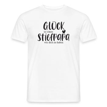 Stiefpapa Papa Bonuspapa Familie Geschenk Danke - Männer T-Shirt - Weiß - Vorne - AI Model Male 178 dark (178cm)