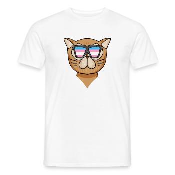 Transgender Transsexuell Perserkatze Katze - Männer T-Shirt - Weiß - Vorne - AI Model Male 178 dark (178cm)