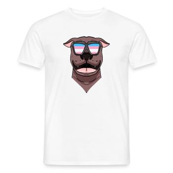 American Dog - T-shirt homme - blanc - Devant - AI Model Male 178 dark (178cm)