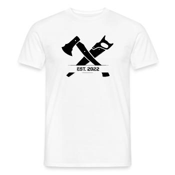 Saw Axe Craftsman Symbol Lumberjack Tool - T-shirt homme - blanc - Devant - AI Model Male 178 dark (178cm)