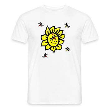 Sonnenblume, Bienen - Männer T-Shirt - Weiß - Vorne - AI Model Male 178 dark (178cm)