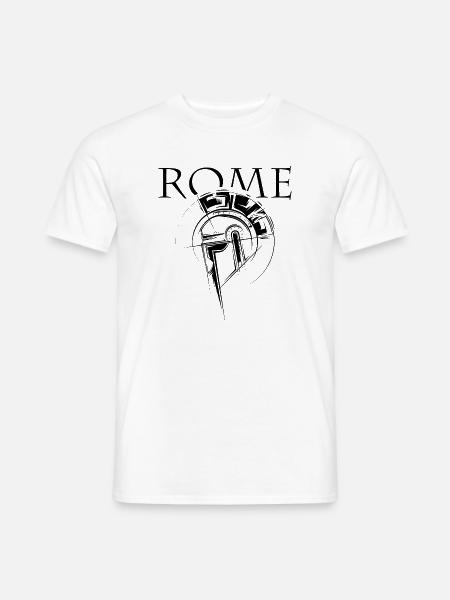 rome Gladiator Symbol Rom Römer Icon Logo Grafik - Männer T-Shirt - Weiß
