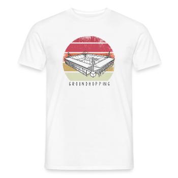 Football Groundhopping Stadium Football Stadium Fan - Men's T-Shirt - white - Front - AI Model Male 178 dark (178cm)