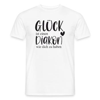 Diakon Ehrenamt Kirche Pfarrer Glaube Geschenk - Männer T-Shirt - Weiß - Vorne - AI Model Male 178 dark (178cm)
