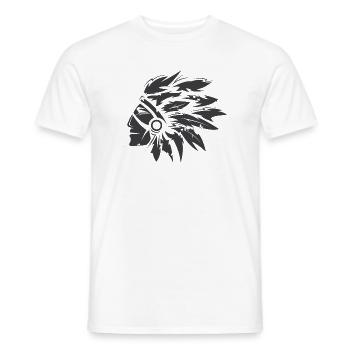 Indianer Symbol Häuptling Illustration Grafik icon - Männer T-Shirt - Weiß - Vorne - AI Model Male 178 dark (178cm)
