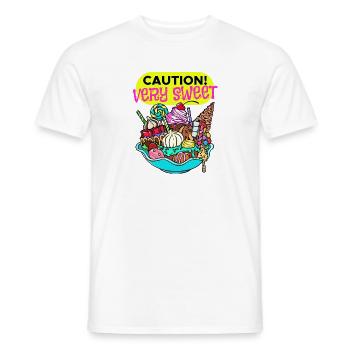 Cupcake Nachspeise Statement Naschen Süßigkeiten - Männer T-Shirt - Weiß - Vorne - AI Model Male 178 dark (178cm)