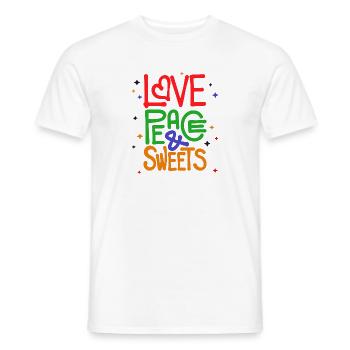 Süßigkeiten Statement Nachspeise Naschen Lecker - Männer T-Shirt - Weiß - Vorne - AI Model Male 178 dark (178cm)