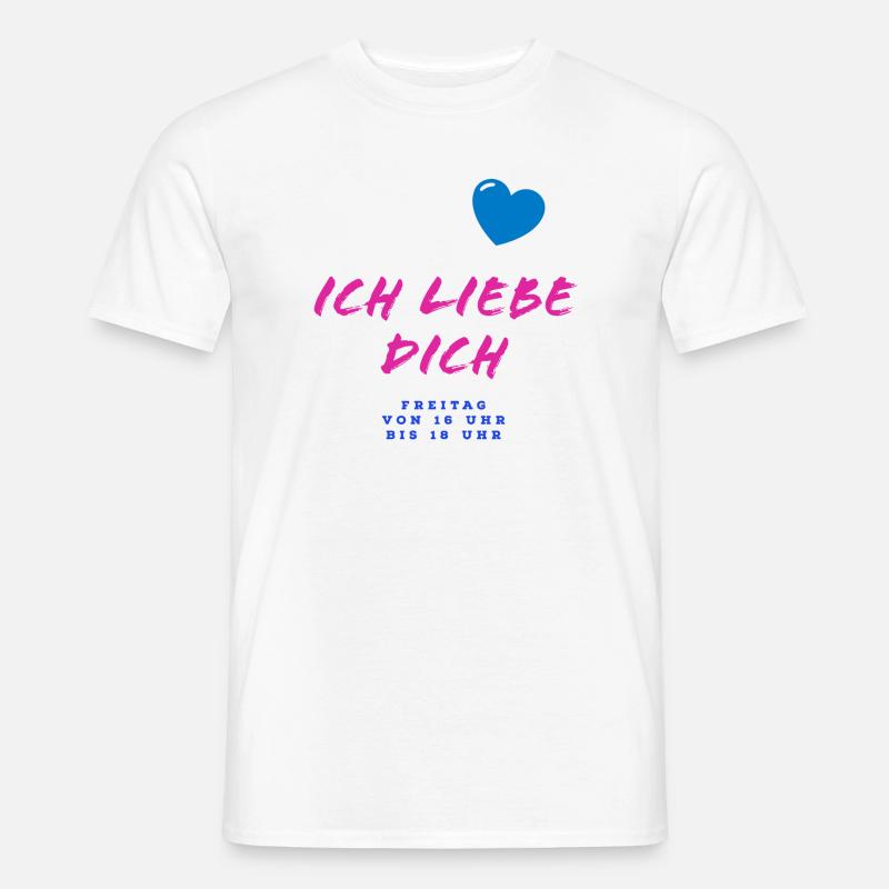 Herzliche Liebesbotschaft im Graffiti-Stil - Männer T-Shirt - Weiß