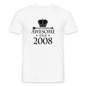 Vintage 2008 - Fantastic since 2008 - Men's T-Shirt - white - Front - AI Model Male 178 dark (178cm)