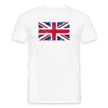 Grande-Bretagne - T-shirt homme - blanc - Devant - AI Model Male 178 dark (178cm)