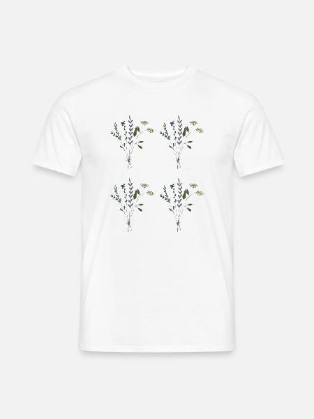 blumenweisenstrauss - Männer T-Shirt - Weiß