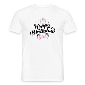 Blumenkrone Mädchen Typografie - Männer T-Shirt - Weiß - Vorne - AI Model Male 178 dark (178cm)