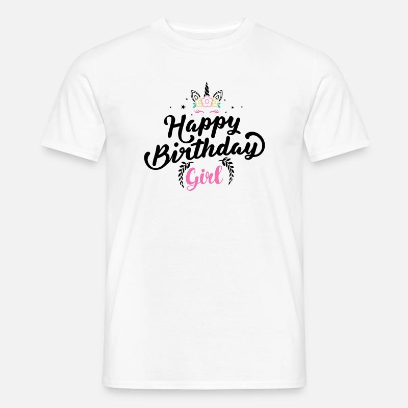 Blumenkrone Mädchen Typografie - Männer T-Shirt - Weiß