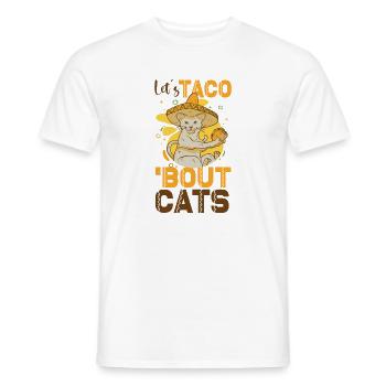 Let's Taco Bout Cats Catlover - Men's T-Shirt - white - Front - AI Model Male 178 dark (178cm)