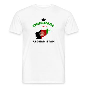 Afghanistan Original 100% Flaggen Design - Männer T-Shirt - Weiß - Vorne - AI Model Male 178 dark (178cm)