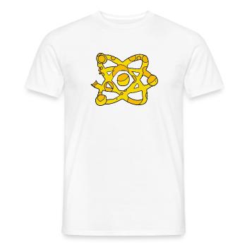 Atom Cheese Symbol Science Scientific - Men's T-Shirt - white - Front - AI Model Male 178 dark (178cm)