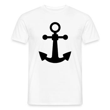 Anchor Symbol Icon Logo Sea Sea Water Graphic - Men's T-Shirt - white - Front - AI Model Male 178 dark (178cm)