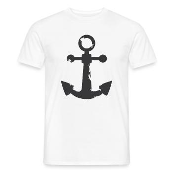 used look dreckig Anker anchor Symbol - Männer T-Shirt - Weiß - Vorne - AI Model Male 178 dark (178cm)