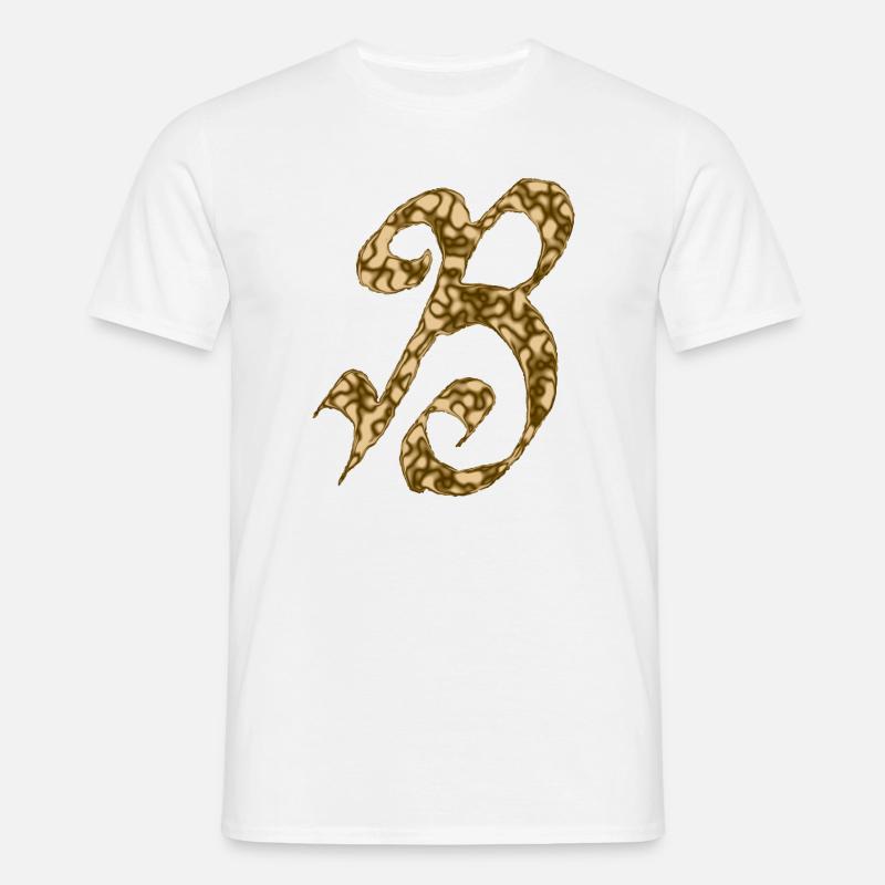 B / Initial - Men's T-Shirt - white