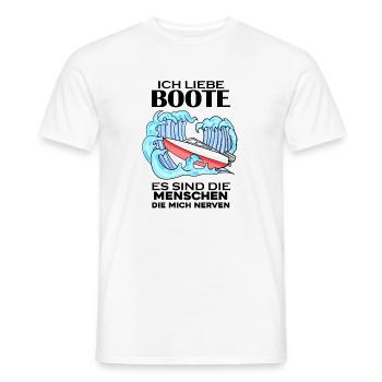 Motorboot Kapitän Bootsführerschein - Männer T-Shirt - Weiß - Vorne - AI Model Male 178 dark (178cm)