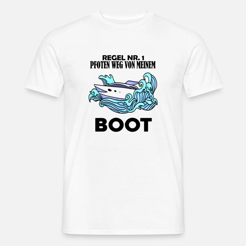 Motorboot Kapitän Boot Boote Seefahrt - Männer T-Shirt - Weiß