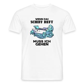 Schiff Schifffahrt - Männer T-Shirt - Weiß - Vorne - AI Model Male 178 dark (178cm)