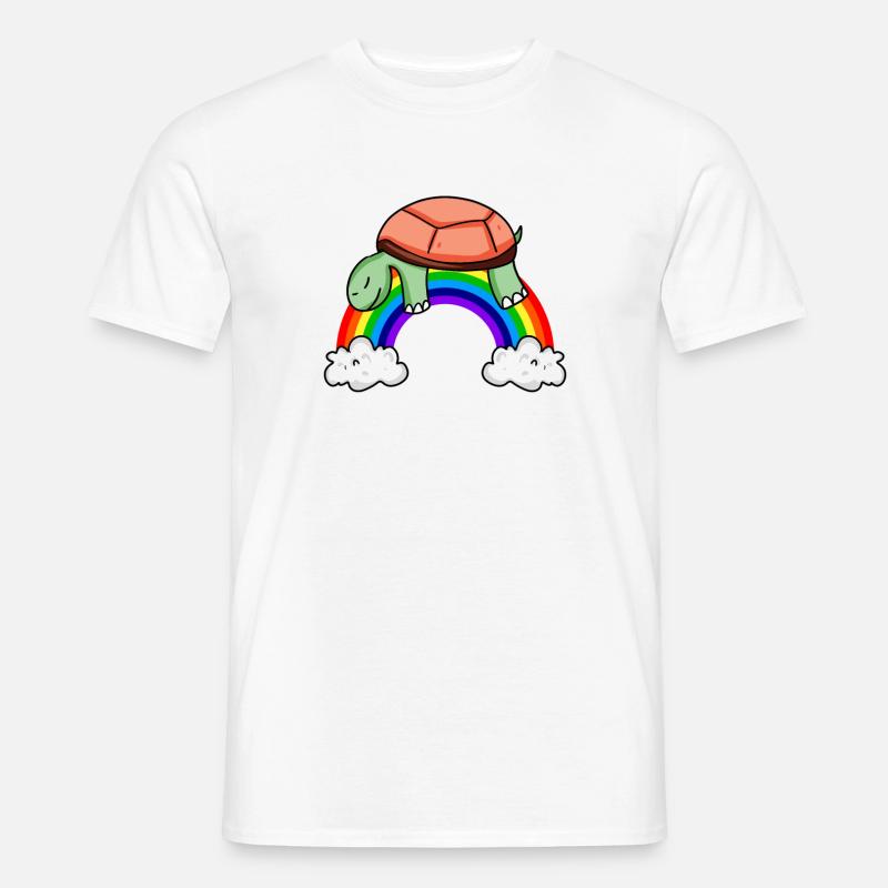 Rainbow Turtle - Men’s T-shirt - white