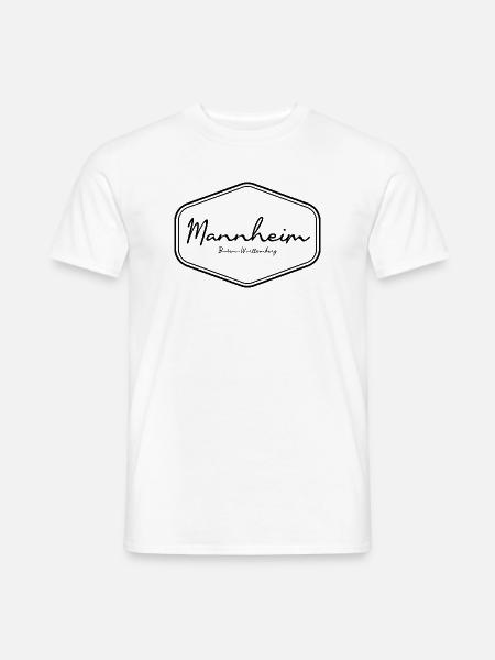 Mannheim Baden-Württemberg Emblem Design - Männer T-Shirt - Weiß