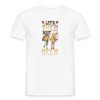 Let's Taco Bout Beer - Men's T-Shirt - white - Front - AI Model Male 178 dark (178cm)