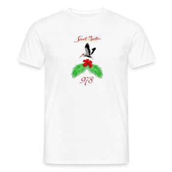 Sint Maarten - Männer T-Shirt - Weiß - Vorne - AI Model Male 178 dark (178cm)