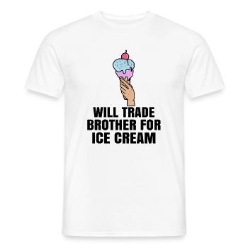 Lustig Statement Nachspeise Süßigkeiten Eis Lecker - Männer T-Shirt - Weiß - Vorne - AI Model Male 178 dark (178cm)