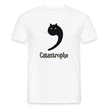 Catastrophe Cat Cats Disaster - Men's T-Shirt - white - Front - AI Model Male 178 dark (178cm)