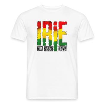 Vibrant reggae design with rainbow colors - Men's T-Shirt - white - Front - AI Model Male 178 dark (178cm)