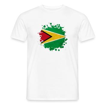 blob drapeau de la Guyane - T-shirt homme - blanc - Devant - AI Model Male 178 dark (178cm)