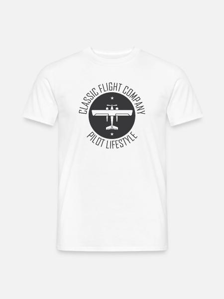 Flugzeug Symbol Fliegen Pilot Piloten Klassiker - Männer T-Shirt - Weiß