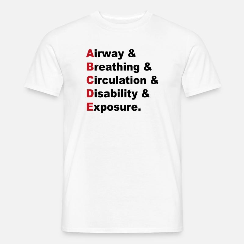 ABCDE Regel - Männer T-Shirt - Weiß