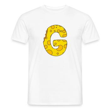Letter G - Men's T-Shirt - white - Front - AI Model Male 178 dark (178cm)