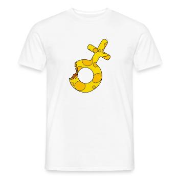 Venus symbol in the pose of the Mars symbol - Men's T-Shirt - white - Front - AI Model Male 178 dark (178cm)