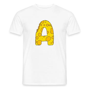 Buchstabe A - Männer T-Shirt - Weiß - Vorne - AI Model Male 178 dark (178cm)