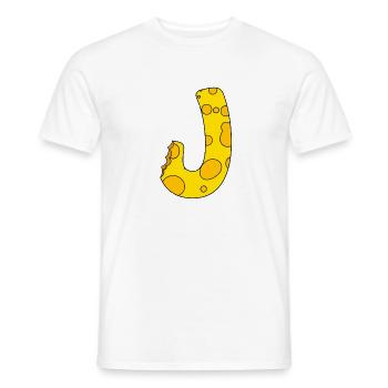 Letter J - Men's T-Shirt - white - Front - AI Model Male 178 dark (178cm)