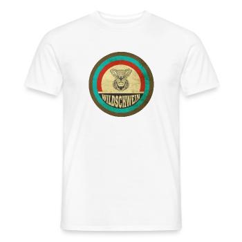 Wildschwein Vintage Design - Männer T-Shirt - Weiß - Vorne - AI Model Male 178 dark (178cm)