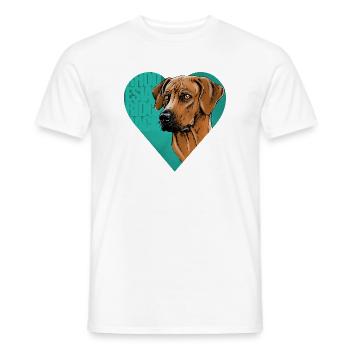 Rhodesian Ridgeback - T-shirt homme - blanc - Devant - AI Model Male 178 dark (178cm)