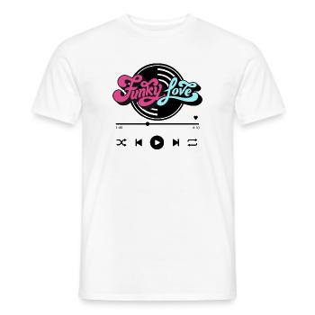 Funky Liebe - Männer T-Shirt - Weiß - Vorne - AI Model Male 178 dark (178cm)