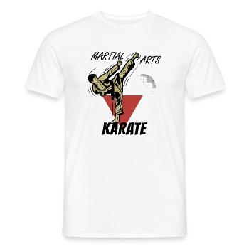 Assaut de Karate Traditionnel Joie - T-shirt homme - blanc - Devant - AI Model Male 178 dark (178cm)
