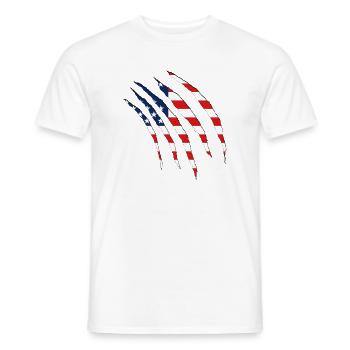 USA claws cuts america - Männer T-Shirt - Weiß - Vorne - AI Model Male 178 dark (178cm)