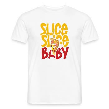 Slice slice baby pizza - Männer T-Shirt - Weiß - Vorne - AI Model Male 178 dark (178cm)