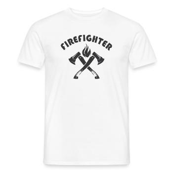 Feuerwehr Mann Axt Symbol Logo icon Grafik - Männer T-Shirt - Weiß - Vorne - AI Model Male 178 dark (178cm)