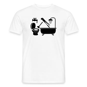 Logo Klempnerfirma - Männer T-Shirt - Weiß - Vorne - AI Model Male 178 dark (178cm)